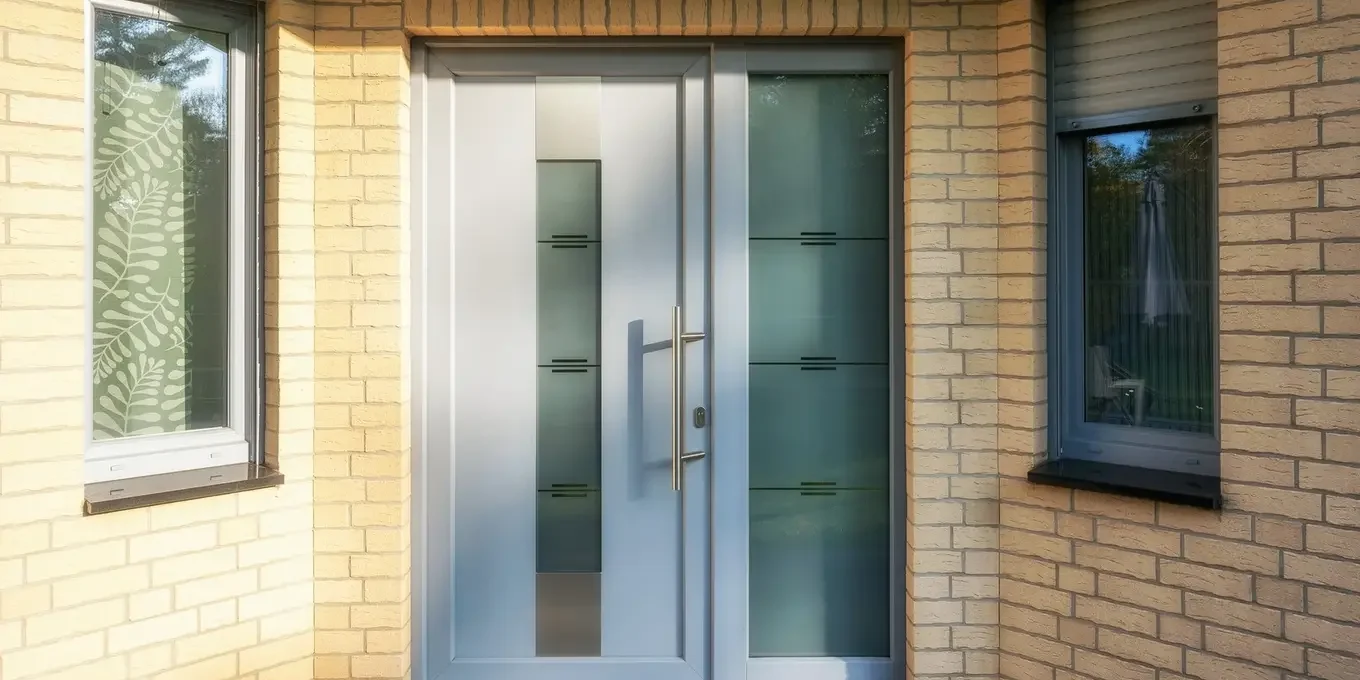 Drzwi aluminiowe z przeszkleniami
